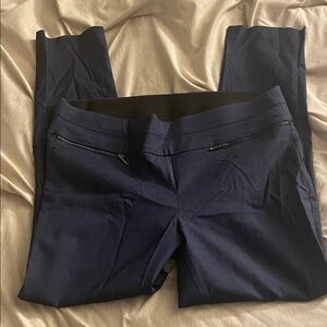 Navy Blue Slim Fit Dress Pants